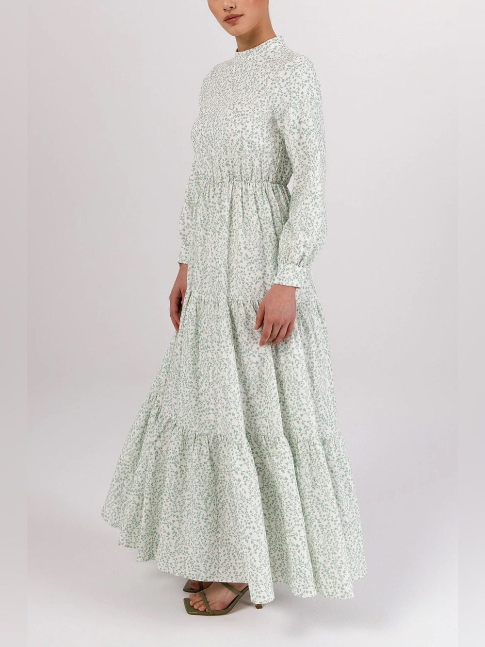 Veiled New York Floral Tiered Maxi Dress XXS Short Cottagecore Prairie Pockets